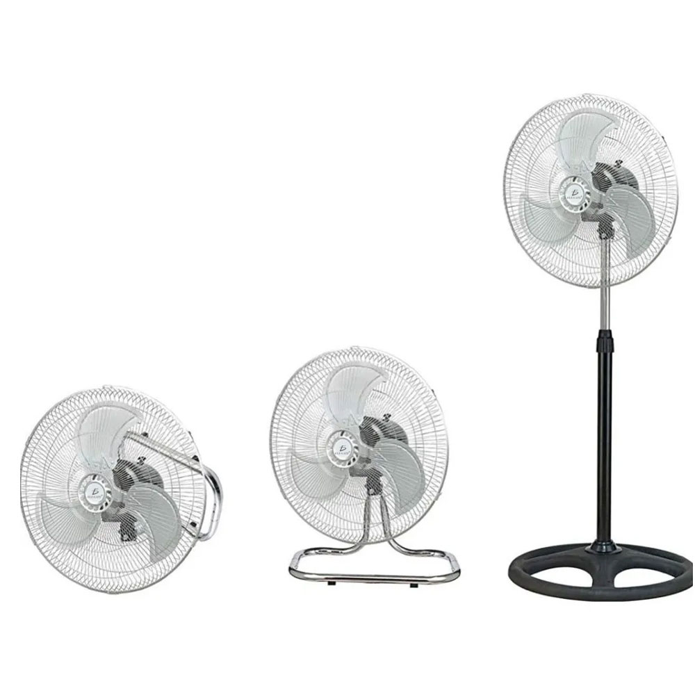 Ventilador de 18" Pedestal Piso Pared con Aspas Aerodinámicas 3 Velocidades Metálico.