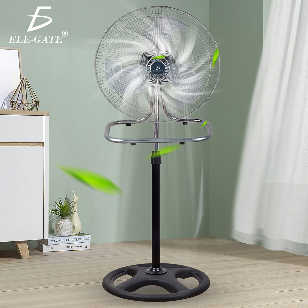 Ventilador de 18" Pedestal Piso Pared con Aspas Aerodinámicas 3 Velocidades Metálico. - Image 4