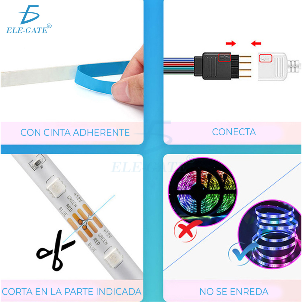 Tira LED de Bluetooth 10M Luces LED RGB 5050 Música de Tira Con Control de APP - Image 4