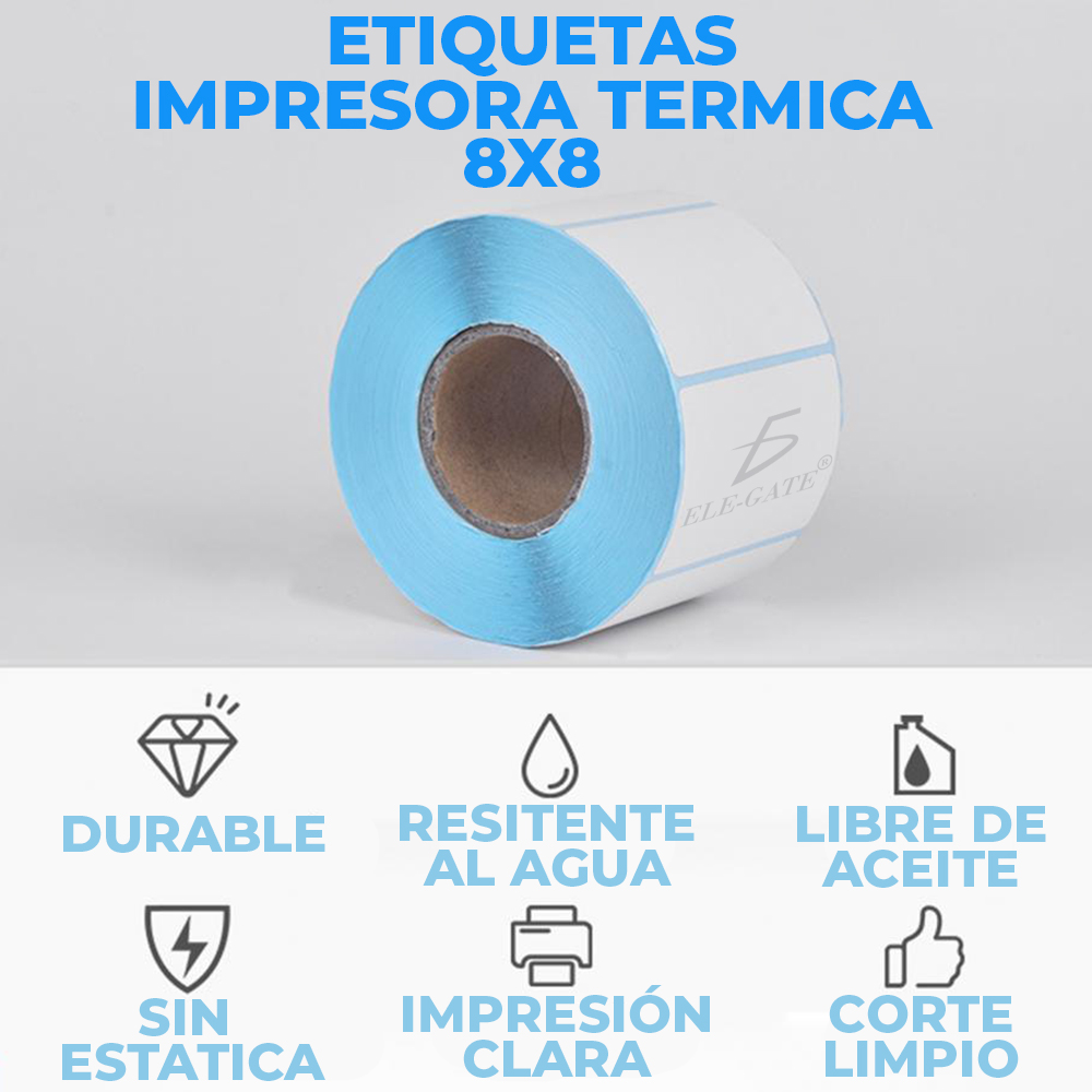 Etiquetas Térmicas En Rollo 500 PZ 80mmx80mm - Image 4