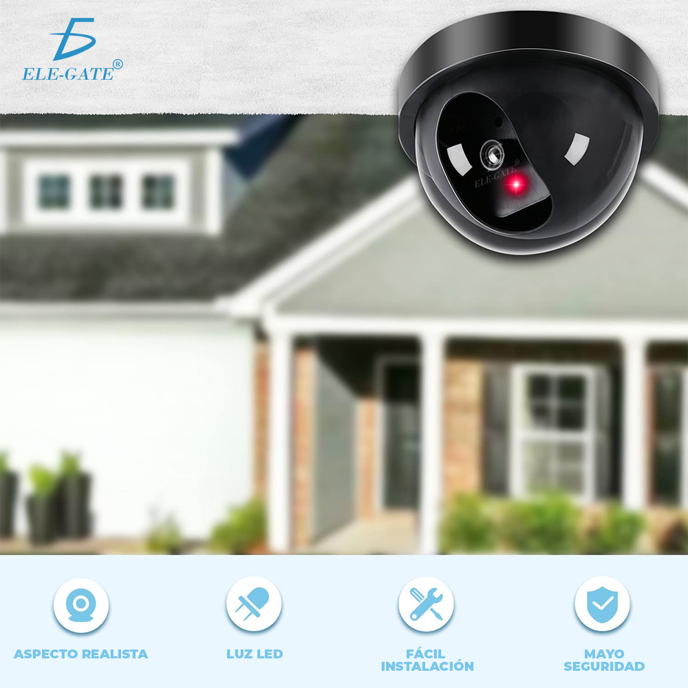Cámara de Seguridad Falsa Aspecto Realista con luz LED roja Intermitente. - Image 5