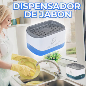 Dispensador de Jabón Líquido y Soporte para Esponja