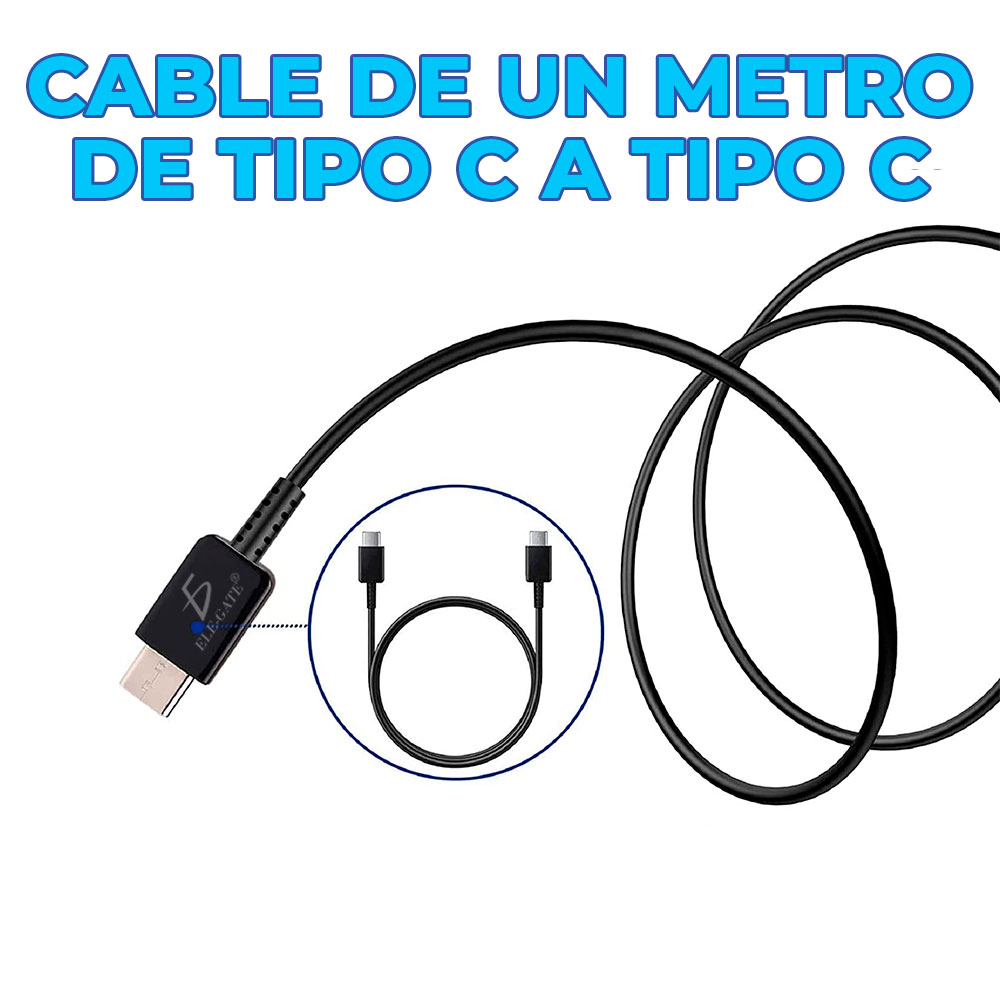 Cargador Tipo C Super Carga Rapida 25W con Cable USB C - Image 4