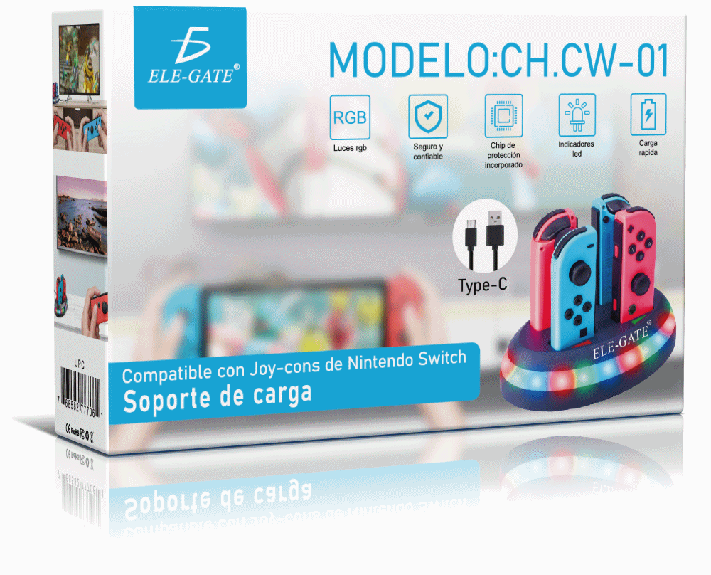 Estación De Carga Rapida Compatible Controles de Nintendo Switch Joycon - Image 5