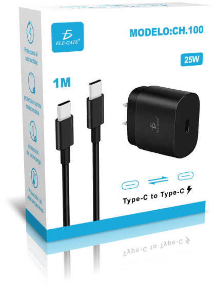 Cargador Tipo C Super Carga Rapida 25W con Cable USB C - Image 6