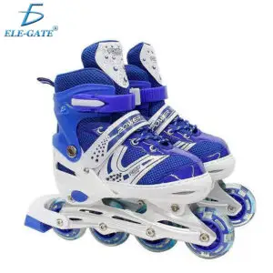 Patínes En Línea Ajustable 6 Ruedas Con Kit Protección Niños Size:L