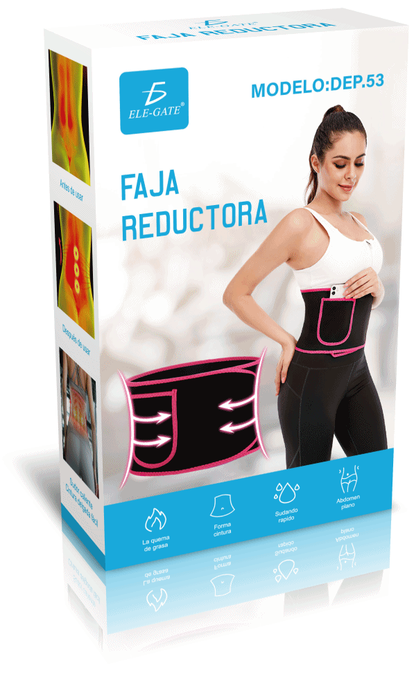 Fajas Reductoras de Cintura para Mujer, Faja con Velcros, Efecto Sauna - Image 6