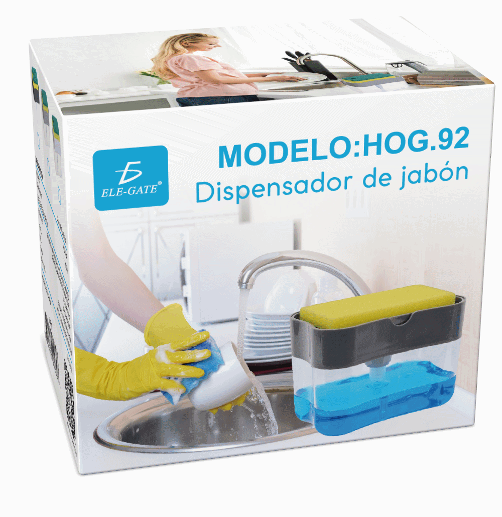 Dispensador De Jabón Con Fibra Para Cocina Líquido Gel Limpieza - Image 6