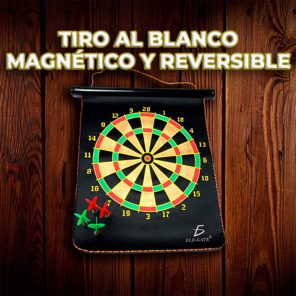 Tablero de Dardos Magnético de Doble Cara con Dardos de Seguridad - Juego Divertido para Toda la Familia