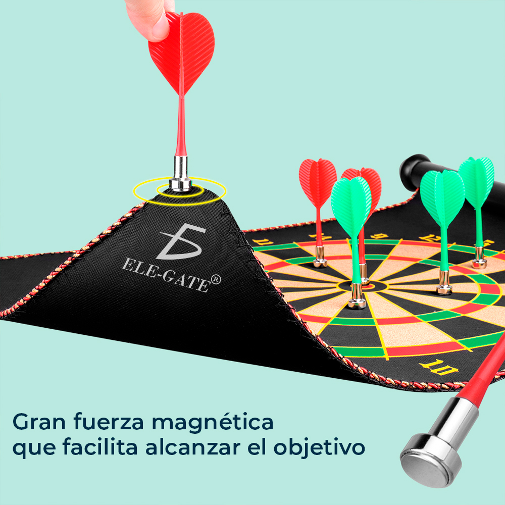 Tablero de Dardos Magnético de Doble Cara con Dardos de Seguridad - Juego Divertido para Toda la Familia - Image 4