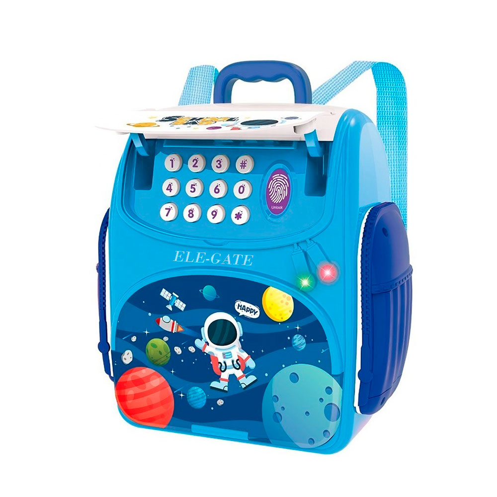 Juguete Alcancía, Forma Mochila Diseño de Astronauta con Tirantes Clave Y Huella. Luz y Sonido. - Image 3