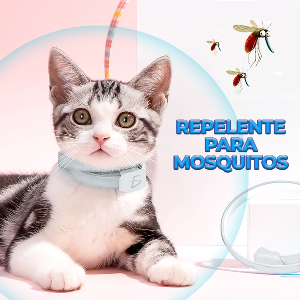 Collar Repeler de Garrapatas Pulgas Mosquitos para Gatos