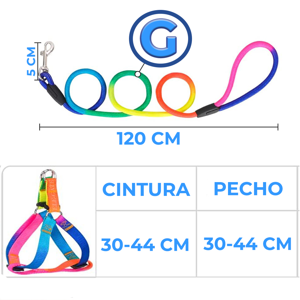 Set de Arnes para Perro y Correa con diseño cómodo Talla Grande - Image 2