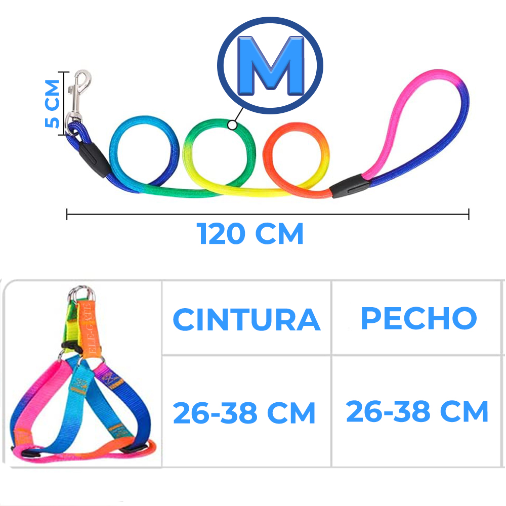 Arnés para Perros Talla M con Correa Transpirable para Caminar - Image 4