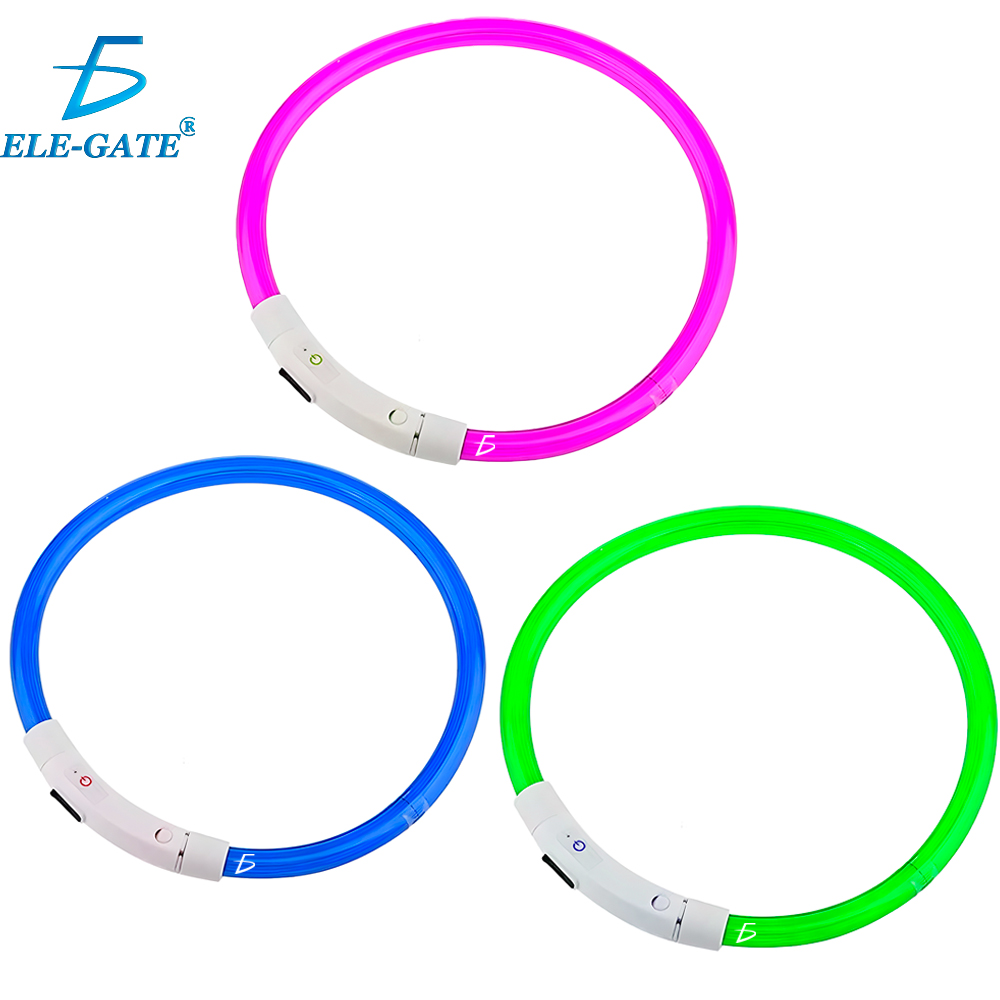 Collar de perro con luz LED Recargable USB Talla M