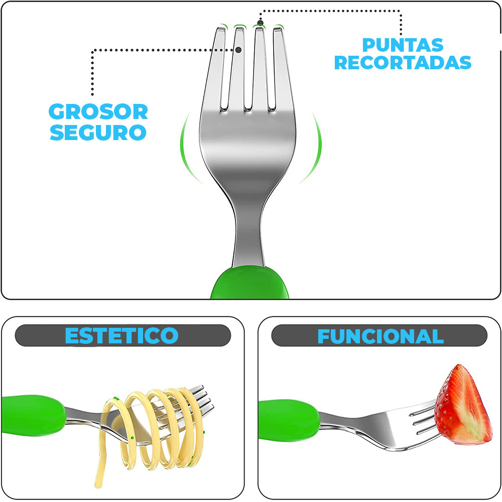 Kit de Cubiertos Infantiles de Acero Inoxidable. - Image 5