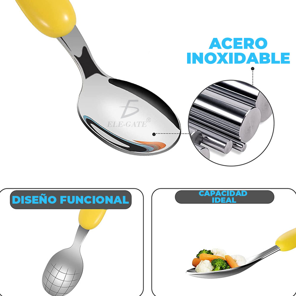 Kit de Cubiertos Infantiles de Acero Inoxidable. - Image 4