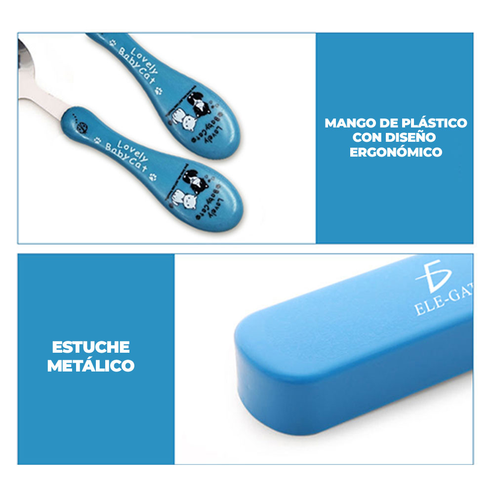 Set de Cubiertos de Acero Inoxidable, Ideal para Niños. - Image 5