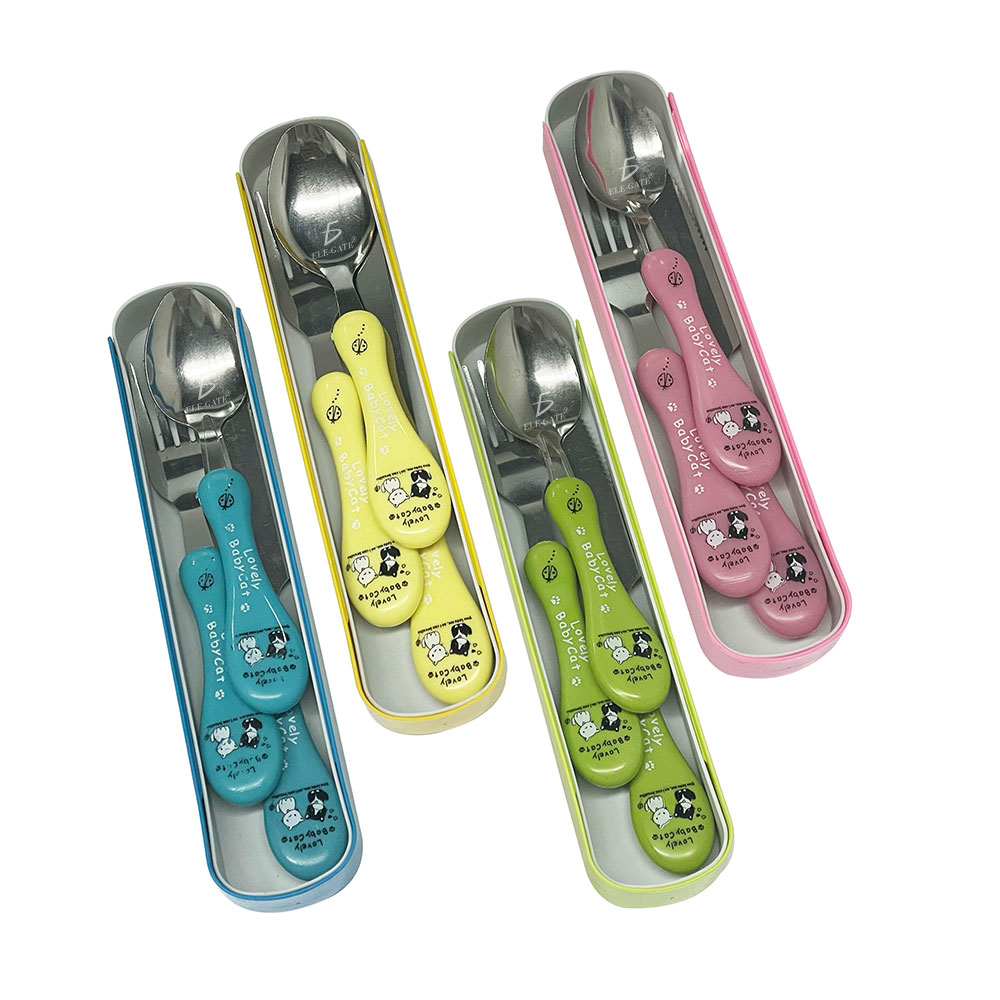 Set de Cubiertos de Acero Inoxidable, Ideal para Niños. - Image 2