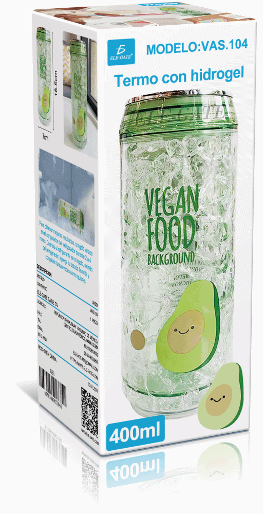 Vaso Térmico con Diseño Divertido de Aguacate - Capacidad de 500ml con Enfriador de Hidrogel - Image 6