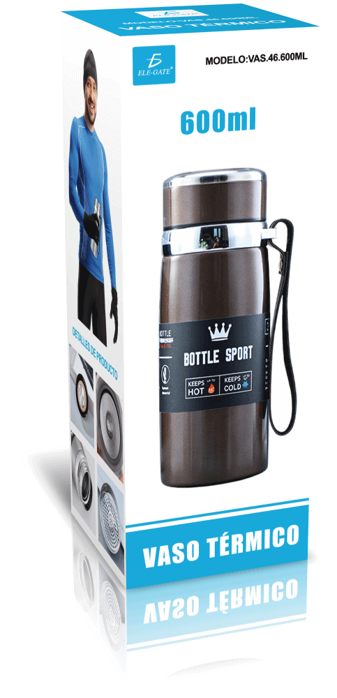Termo Botella de acero inoxidable de 600 ML - Image 6