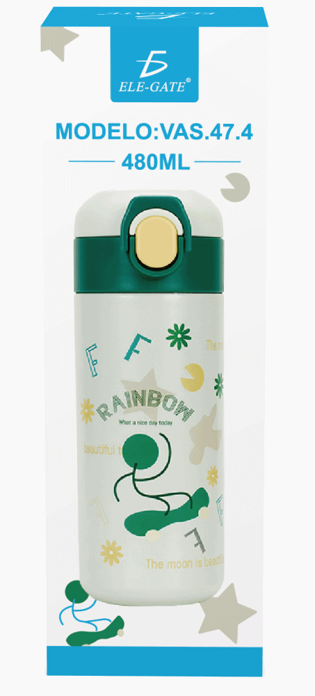 Botella de Agua Aislada al Vacío de Dibujos Animados de Acero Inoxidable 12 oz - Image 6