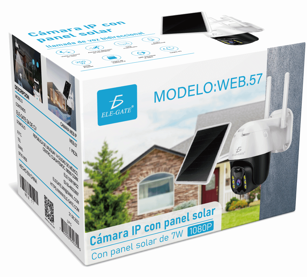 Cámara de seguridad Solar 4G con resolución de 2MP visión nocturna blanca - Image 7