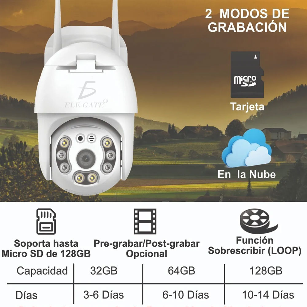 Cámara Wifi Inalámbrica para Exterior Interior Full HD 2MP - Image 4