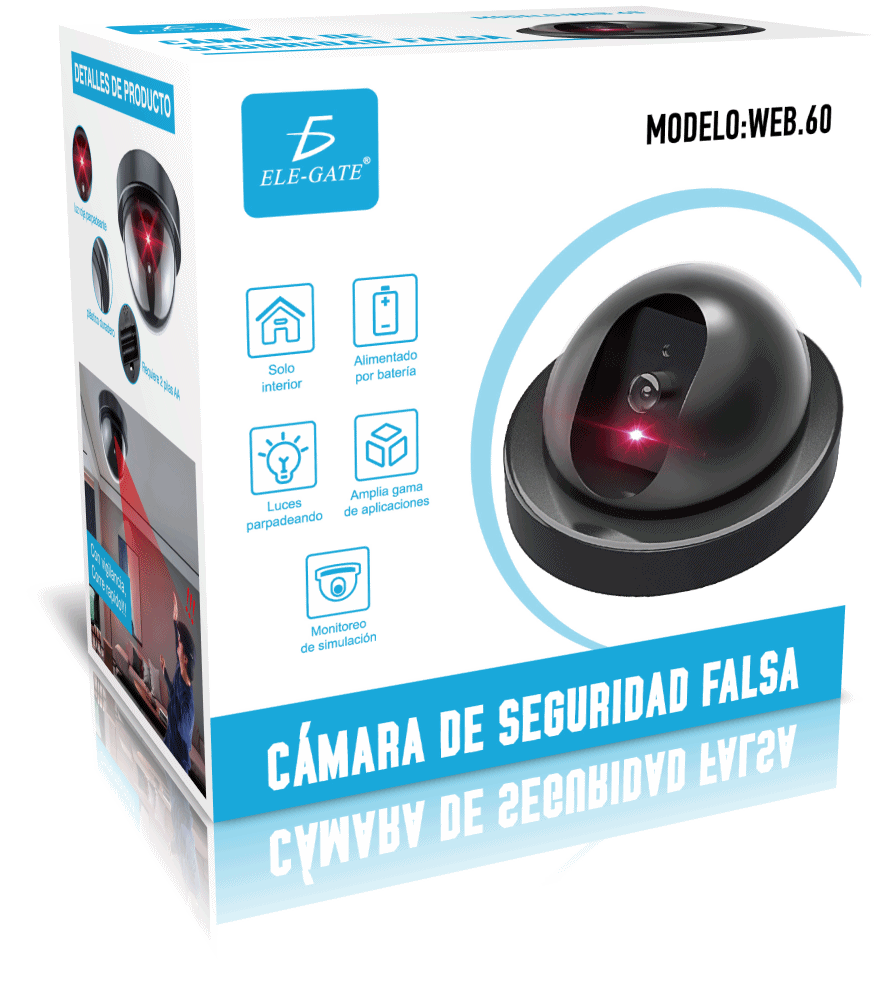 Cámara de Seguridad Falsa Aspecto Realista con luz LED roja Intermitente. - Image 6
