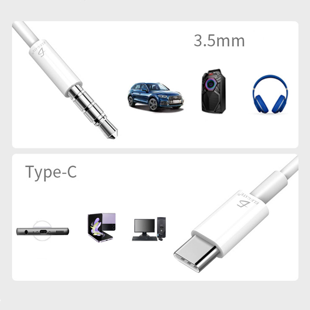 Cable Auxiliar Tipo C a Audio Estéreo 3.5mm para Audífono Coche Celulares Auriculares. - Image 4