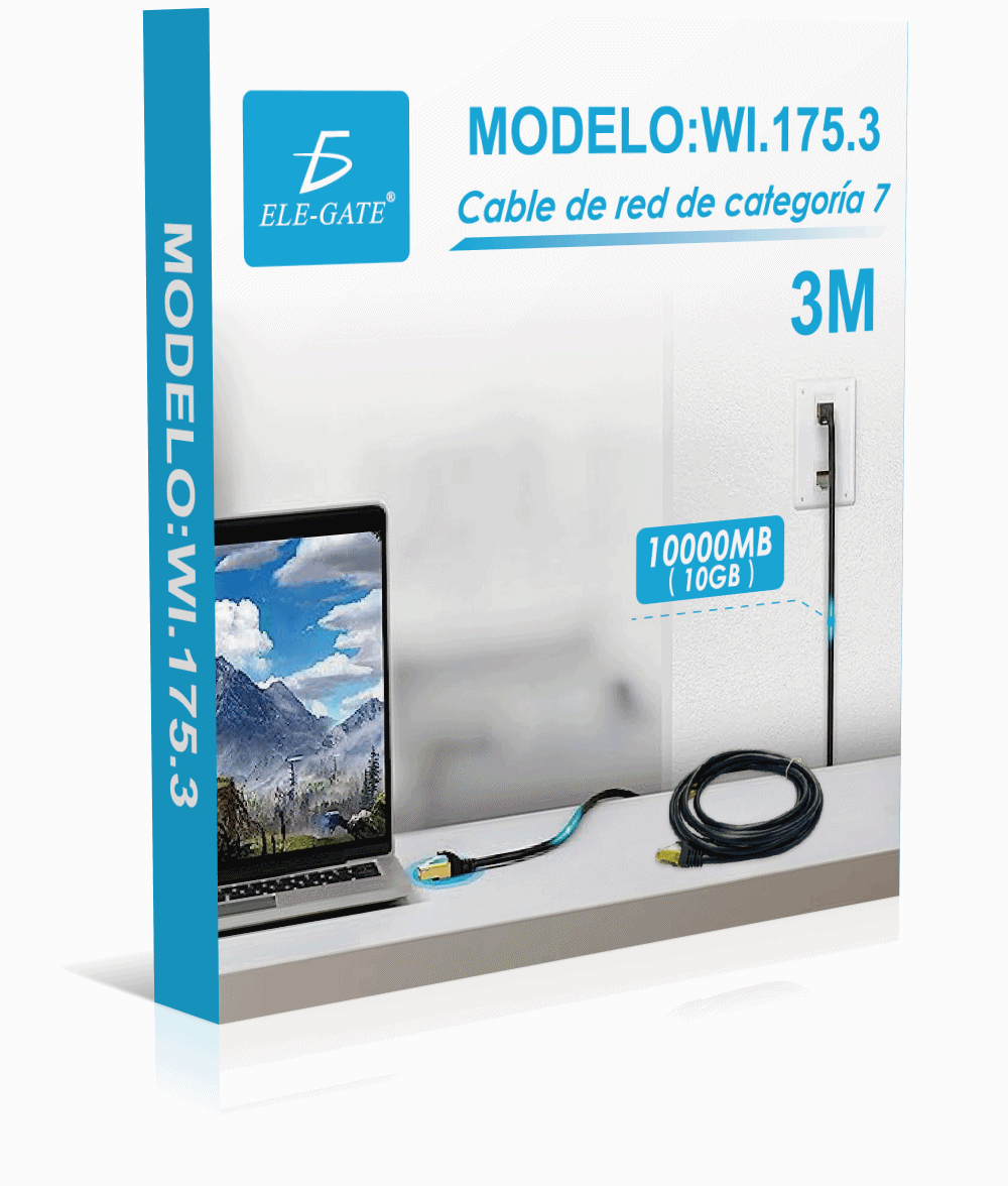 Cable para Red Cat7 Vention RJ45 Ethernet UTP Negro 3m - Image 5