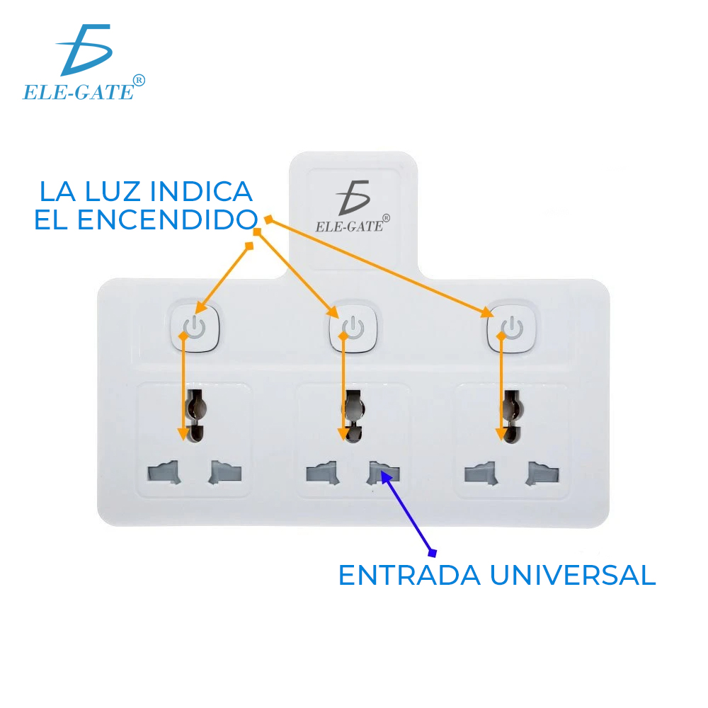 Multicontactos con Led de Noche e Interruptor de Apagado - Image 4