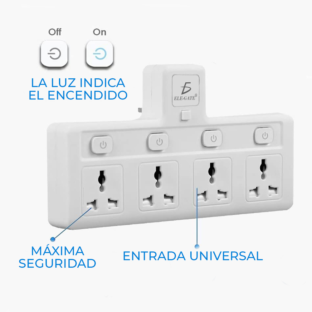 Adaptador de corriente de pared de luz nocturna pequeña, interruptor Individual, Control de 4 vías - Image 2