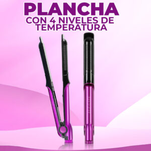 Plancha de Pelo Iónica de Cerámica Turmalina con Ajuste de Temperatura y 4 Velocidades para Mujeres