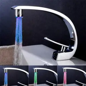 Luz Led con Control de Temperatura para Grifo Sensor de Temperatura Inteligente Boquilla de Agua con Adaptador