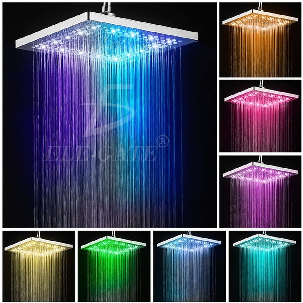 Cabezal De Ducha Con Sensor De Temperatura Y Luces Rgb