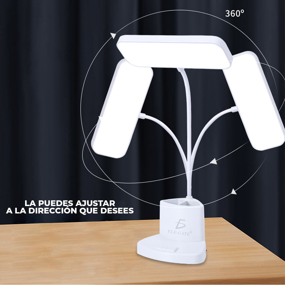 Lámpara de escritorio USB con brazo ajustable y puerto de carga - Image 5
