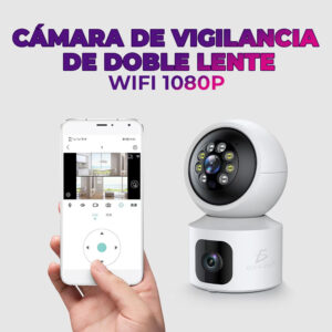 Mini Cámara de Seguridad con WiFi 4MP Dual de Lente
