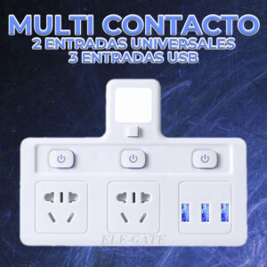 Multifuncional Adaptador Hembra de Habitación Luz Nocturna Interruptor USB Enchufe de Pared Adaptador de Carga