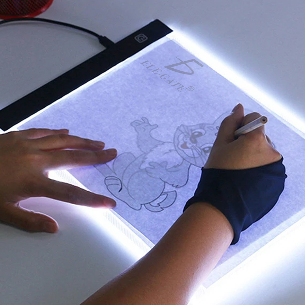 Tablero de Dibujo Ajustable con Alimentación USB para Artistas y Animación