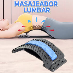 Cracker de Espalda de 4 Niveles para Alivio del Dolor de Espalda Baja y Superior Estirador Lumbar Ajustable