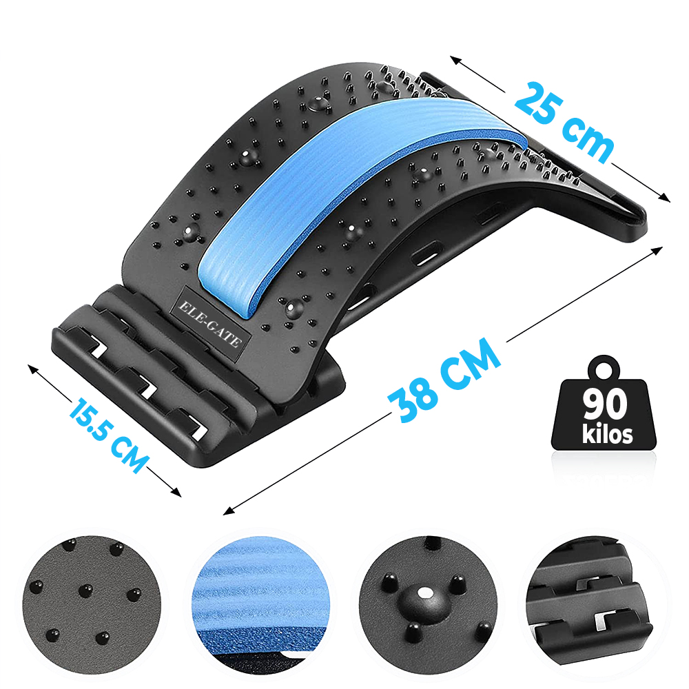 Cracker de Espalda de 4 Niveles para Alivio del Dolor de Espalda Baja y Superior Estirador Lumbar Ajustable - Image 3