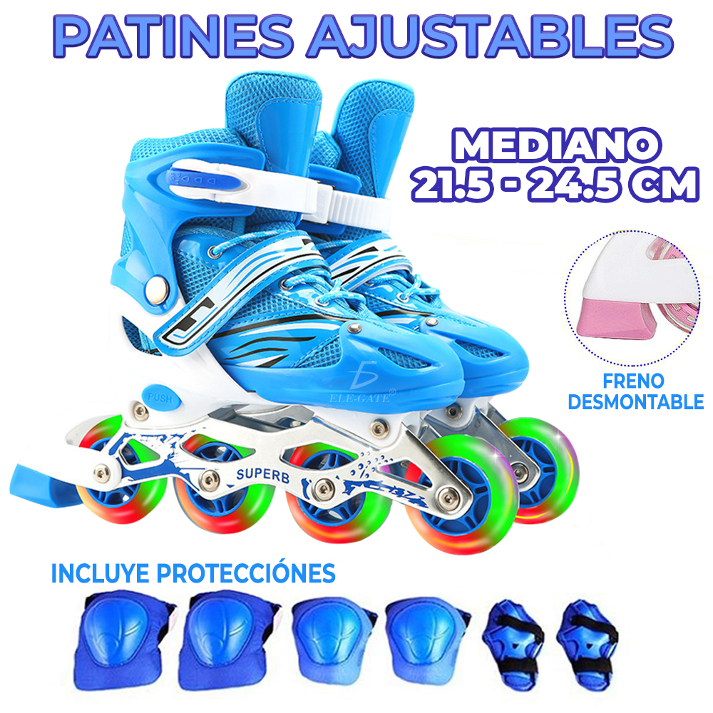 Patines en Línea Ajustables para Niños y Adultos Talla M
