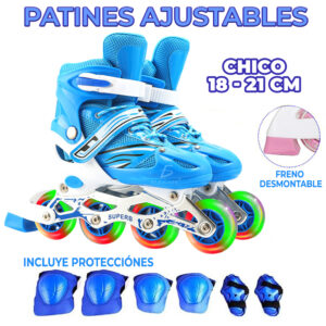 Patines en Línea Ajustables para Niños Talla S