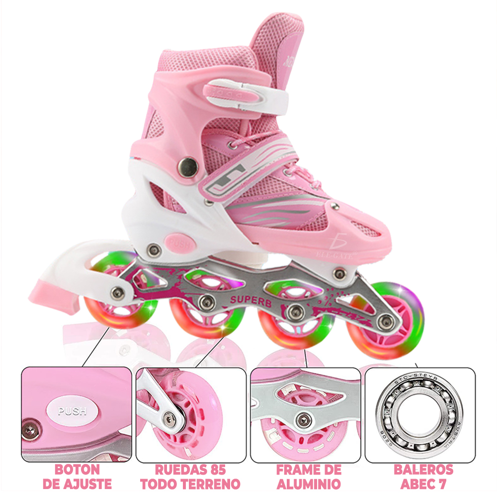 Patines en Línea Ajustables para Niños Talla S - Image 5