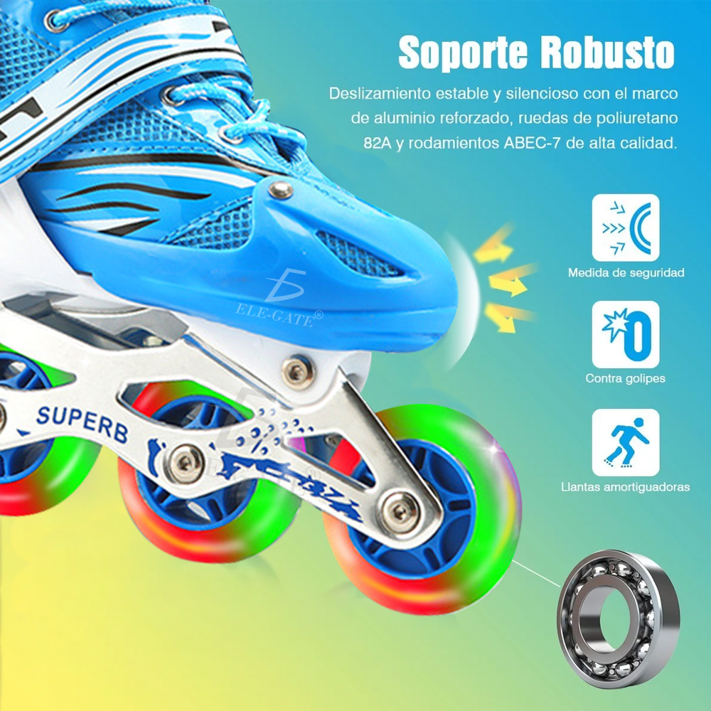 Patines en Línea Ajustables para Niños Talla S - Image 4
