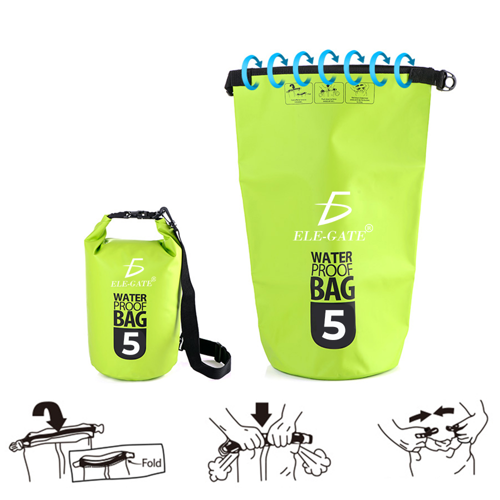 Mochila seca Impermeable de 5 L actividades al aire libre, navegación, Deportes Acuáticos - Image 2