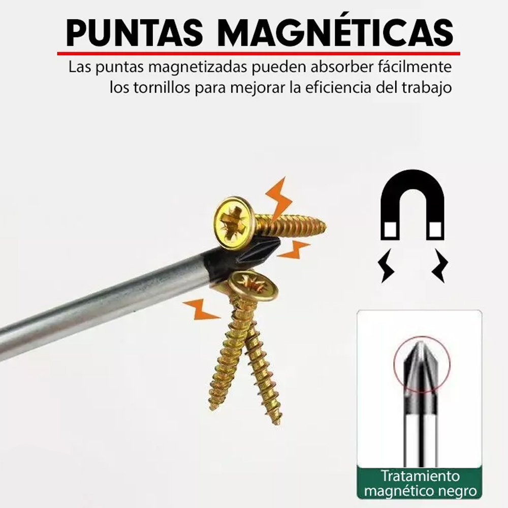 Destornillador de Precisión con Punta de Cruz y Magnetizada - Image 3