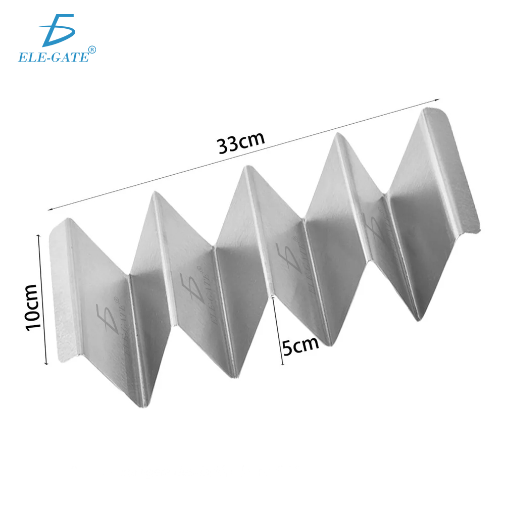 Soporte de acero inoxidable para 4 tacos con compartimentos individuales - Image 4