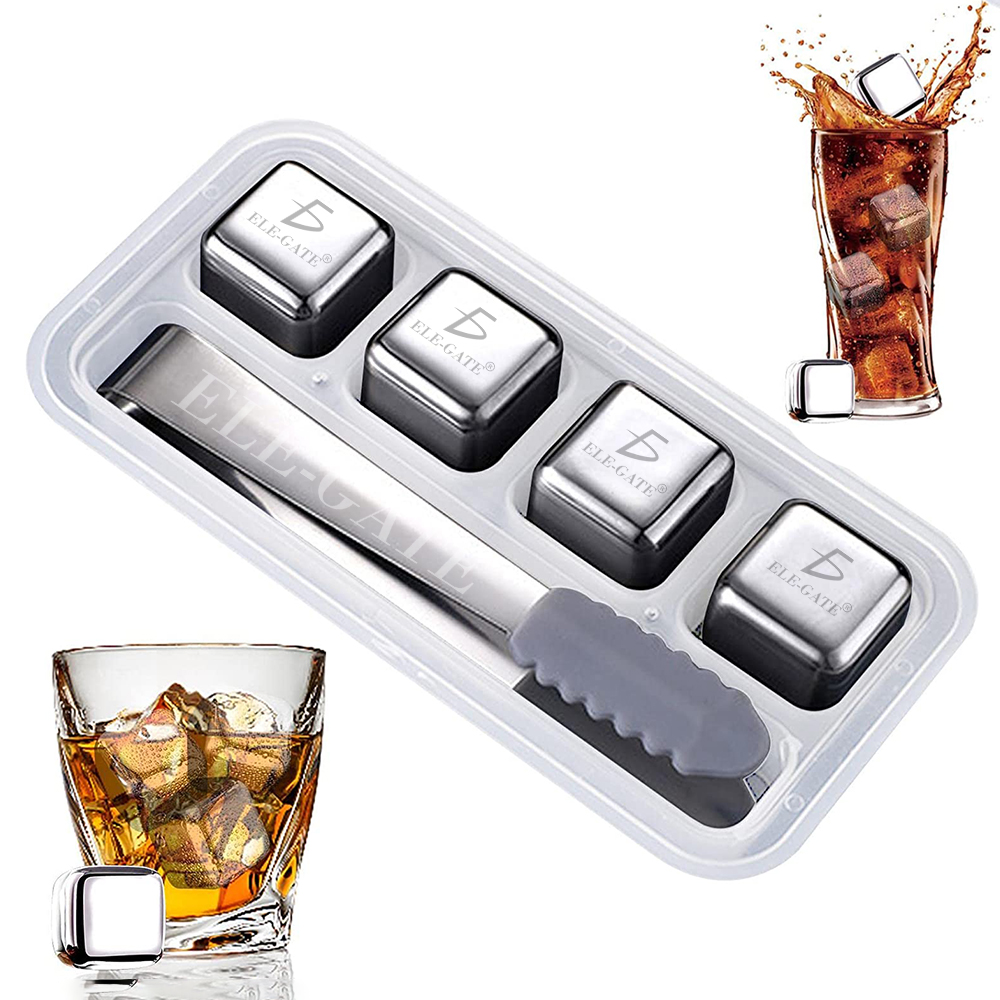 Cubos de acero inoxidable reutilizables para enfriar bebidas - Image 3